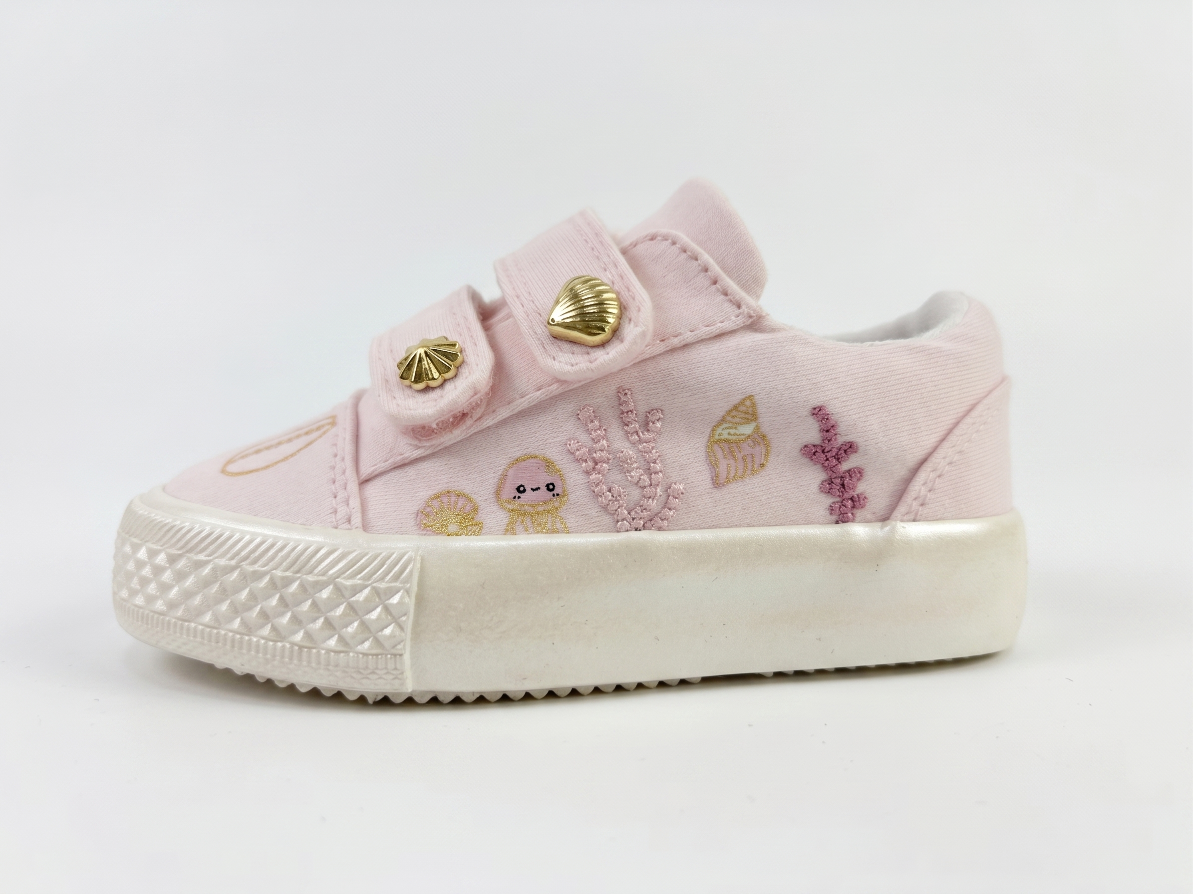 Toddler Vulcanized Sneaker, Sea Shell