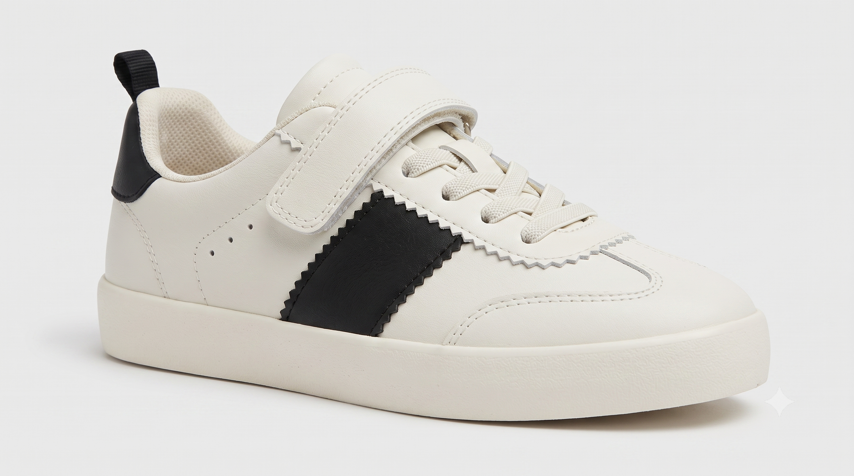 Kids Vulcanized Sneaker with Velcro and Elastic
