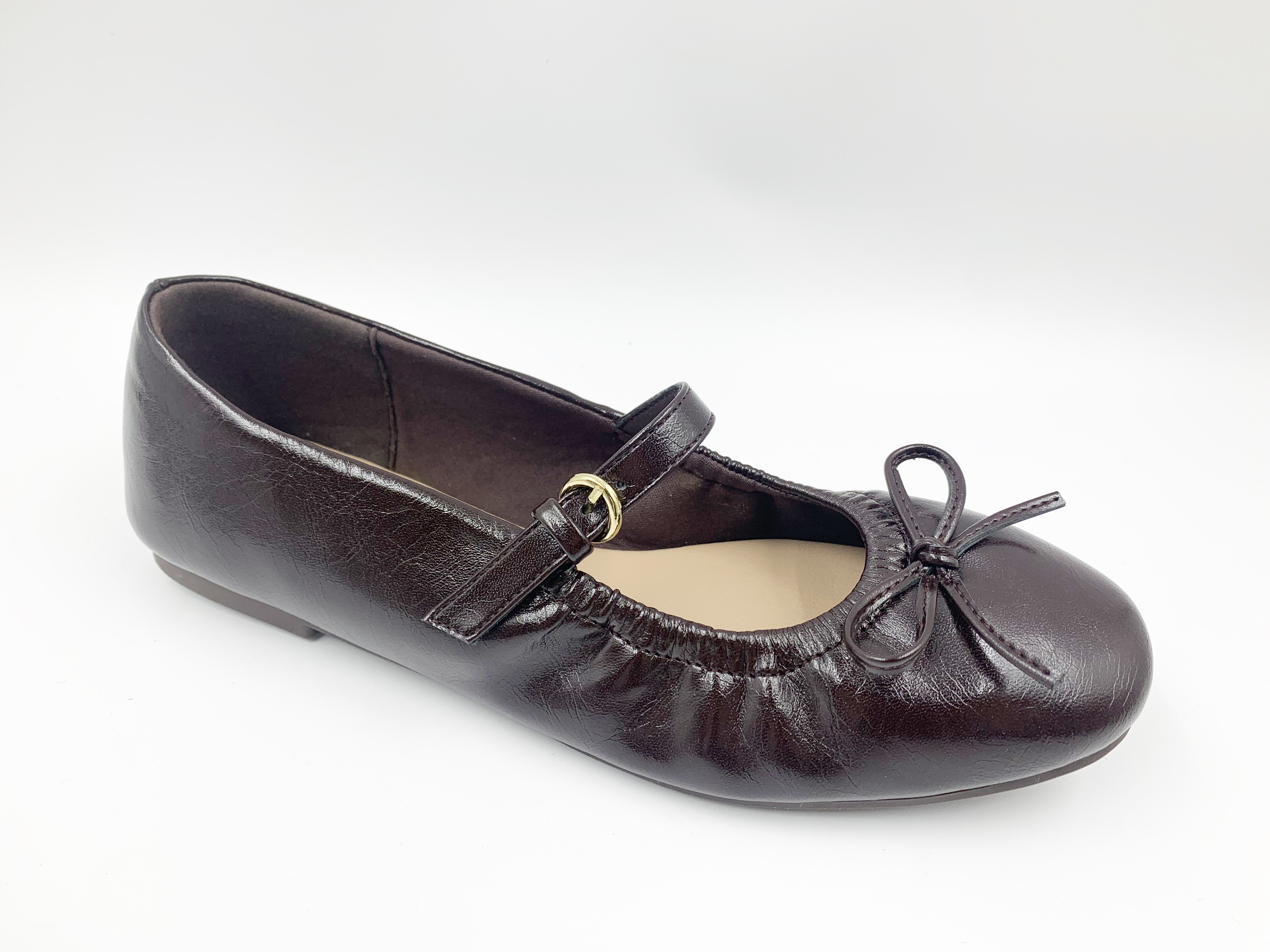 Womens Elastic Ballet Shoe with PU Leather Upper